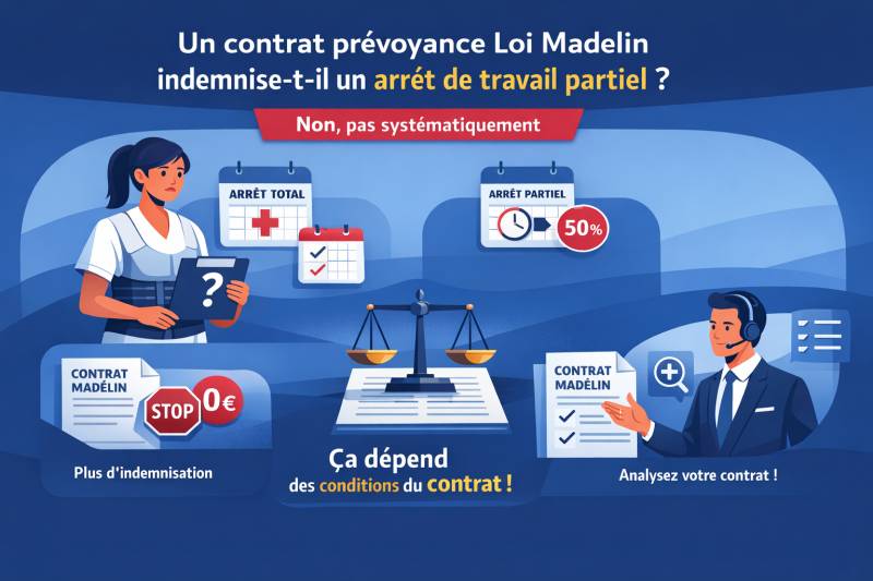 Trouver un contrat  de prévoyance qui couvre les arrêts de travail à temps partiel