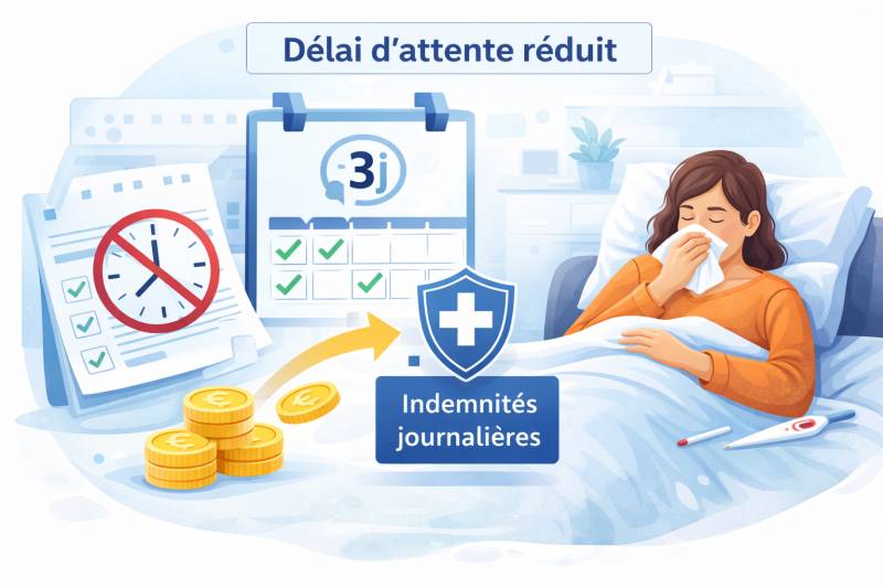 Contrat de prévoyance avec un délai d'attente réduit